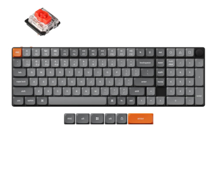Klawiatura Keychron K17 Max Low Profile Gateron Red Switch RGB HS 96% K17M-H1